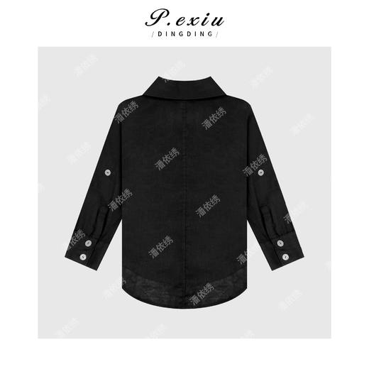 04-2潘依绣丁丁宠粉复古时髦简约长袖衬衫Q7854 商品图1