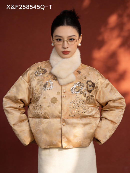 X&F258545Q-T羽绒服95白鸭绒 商品图1