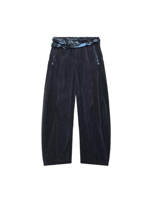 半圆/Q56131155/牛仔蓝水洗立体休闲弯刀裤 商品图4