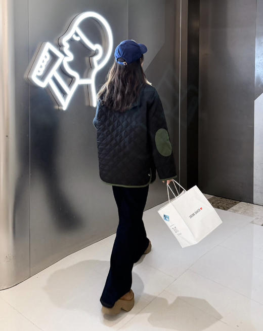 超ji减龄的全网du家工艺|原创撞色菱格羊毛领棉服| 可拆卸真羊毛领 初春新款 东北只能春秋穿！是轻薄款 商品图6