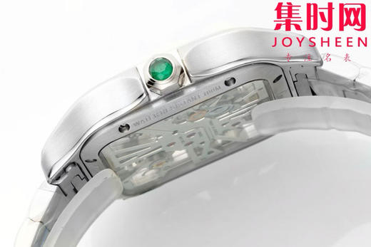 卡地亚AF山度士镂空系列 方形镂空男士石英腕表 商品图6