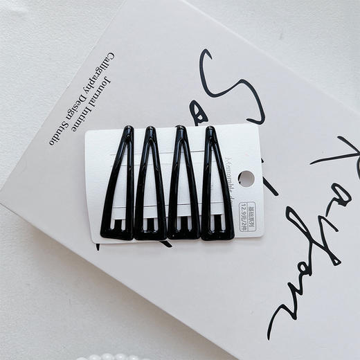 12.9元/2件亮漆黑7公分BB夹基础4支-纪念日百货门店同款169149118 商品图0