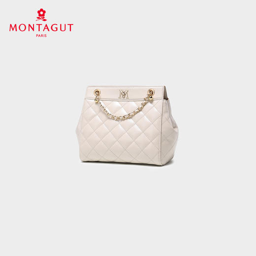 梦特娇女士时尚链条包新款真皮女款百搭单肩包轻奢经典菱格包斜挎包 商品图7