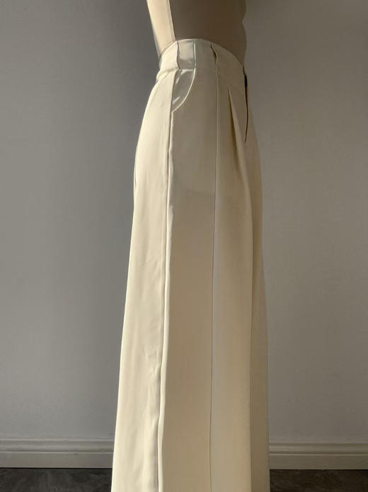 DONSEE10｜白色无腰头阔腿裤 DS10SS2484 商品图3