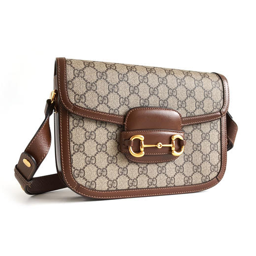 【95新】Gucci古驰1955系列602204 中号老花拼棕色1955马鞍包单肩包女士 160126AK17 商品图2