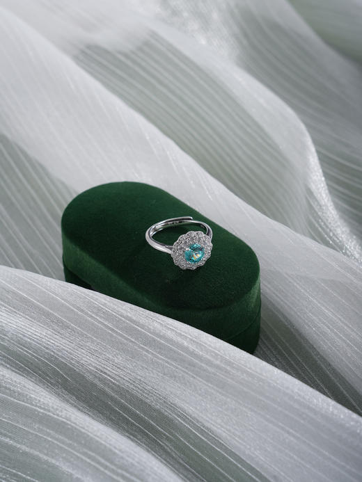 子佩集【璀璨恒芳】银S925戒指【RM0498-XF】培育宝石帕拉伊巴蓝碧玺2601 商品图5