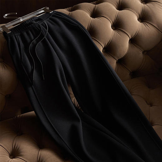 【清仓】秘鲁阿尔巴卡羊驼毛直筒抽绳毛呢加绒裤 2655 驼毛+山羊绒材质 上身保暖又显瘦；极简阔腿版型 高密加厚织就，内层拉毛处理，包容各种身材 商品图3