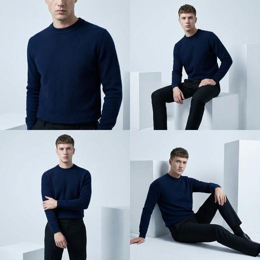 PALUOPO/PL山羊绒男装羊绒衫100%山羊绒帕罗 商品图4