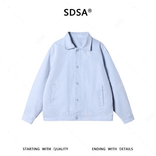 SDSA男士秋冬新款痞帅男装韩版简约纯色单排扣翻领夹克外套百搭 商品图1