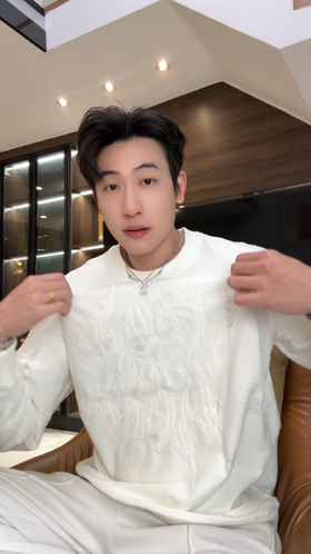 9546SDSA男士秋冬新款痞帅男装潮流设计师刺绣字母圆领卫衣百搭宽松