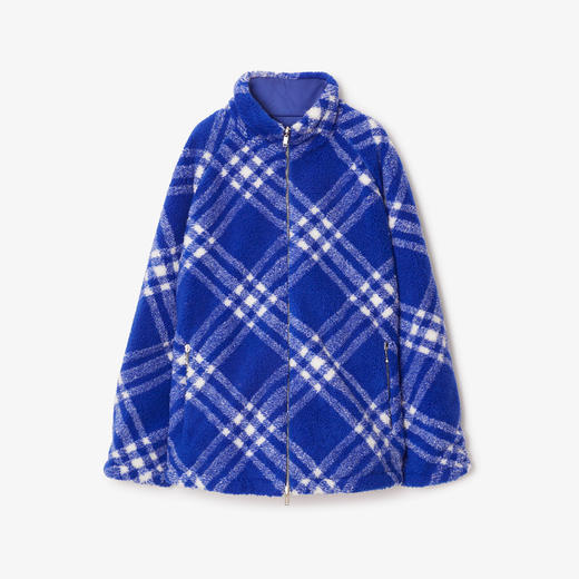 BURBERRY 巴宝莉 男士双面两穿格纹绒头夹克棉服 蓝色 8078777 B7369 商品图0