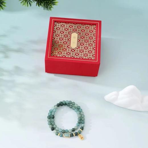 明孝陵博物馆X杨大钊冰种翡翠手串 | 缅甸A货冰种蓝水翡翠，玉石大师杨大钊创作 商品图3