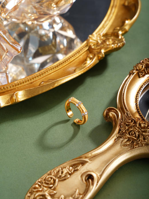 子佩集【溢彩年华】银S925戒指【MYA175】镀金三环钻2601 商品图2