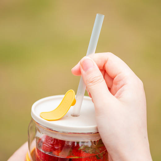 6943819127886 乐扣乐扣Lock&Lock 【上学专用】620ml拉贝儿双层隔热玻璃杯办公室桌面吸管杯 商品图1