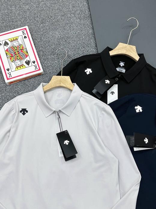 迪桑特高尔夫PRO男士半拉链弹力长袖POLO衫 商品图7
