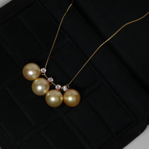 戴妃吊坠 fu利限量团 12-13mm 无暇或基本无暇 ji光镜面光 18k金吊坠头 送银镀金链子 商品图3