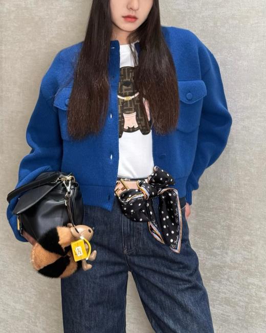 女款廓形羊毛针织开衫毛衣la011 商品图3