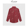 04-1潘依绣丁丁宠粉时髦复古慵懒格纹长袖衬衫Q1594 商品缩略图1