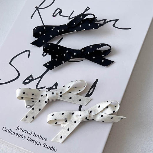 ZY缎感波点结子对装发夹-纪念日百货门店同款169152739 商品图0