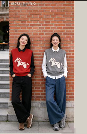 589781马到成功羊毛背心