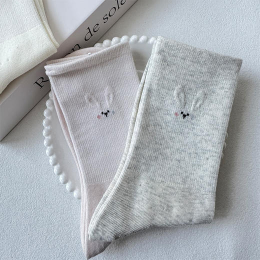 基础萌脸小兔-女袜-简约-纪念日百货门店同款169193338 商品图5