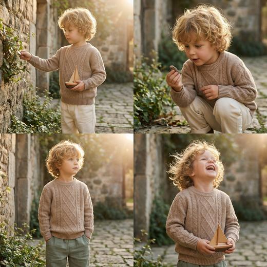 PALUOPO/PL山羊绒男童羊绒衫100%山羊绒帕罗 商品图14