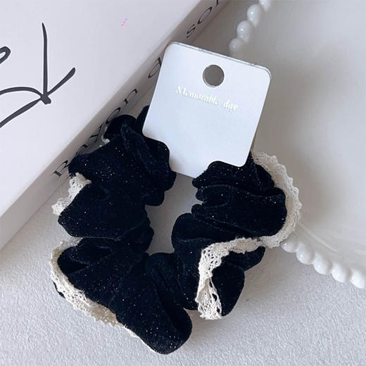 ZY丝绒细闪蕾丝发圈-纪念日百货门店同款169394130 商品图1