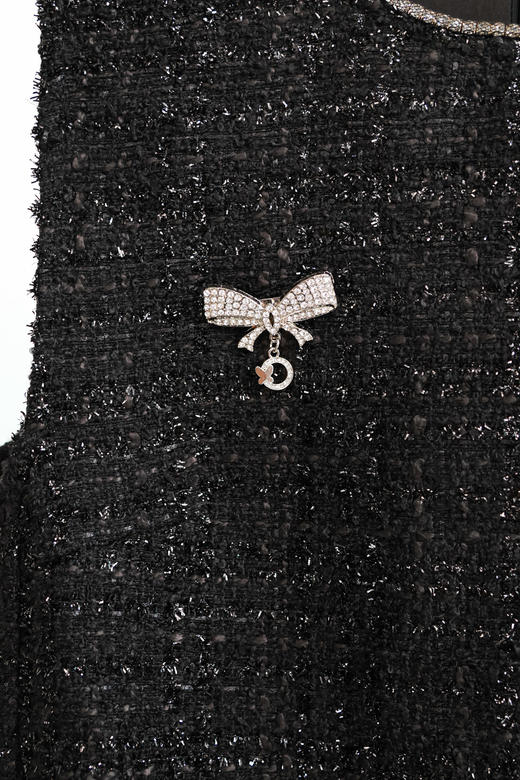 暗夜星辰|优雅小香花呢连衣裙 商品图2