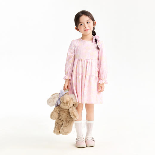 【实体店同款】女童长袖连衣裙春季新款安奈儿童装XG613036 商品图3