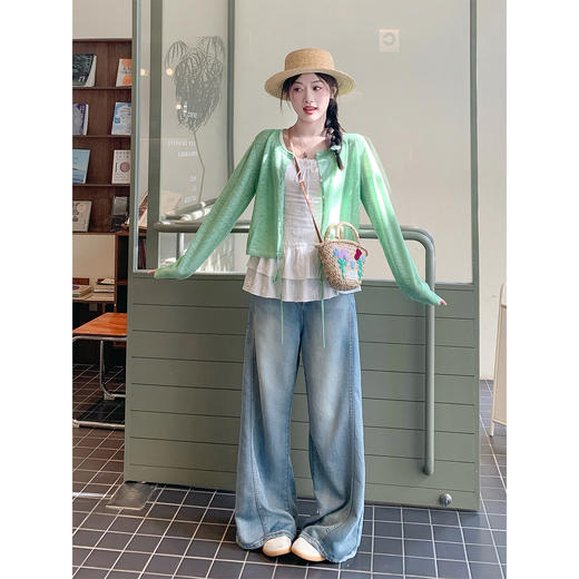 <曾小咸推荐>韩系气质无袖提花吊带背心 商品图3