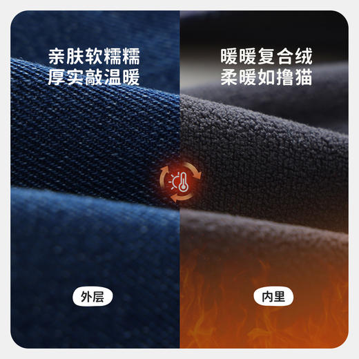 【加绒】【110-140】【MQDmini】男童冬款加绒牛仔裤 商品图4