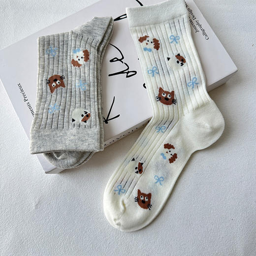 基础设计感猫咪女袜-简约-纪念日百货门店同款169243163 商品图4