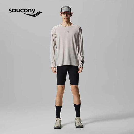 Saucony索康尼 男款运动户外秋冬防风百搭时尚长袖T桖 商品图0