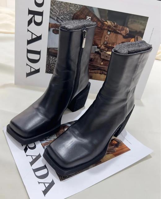 G2507-1#油蜡皮高邦方头鞋 商品图0