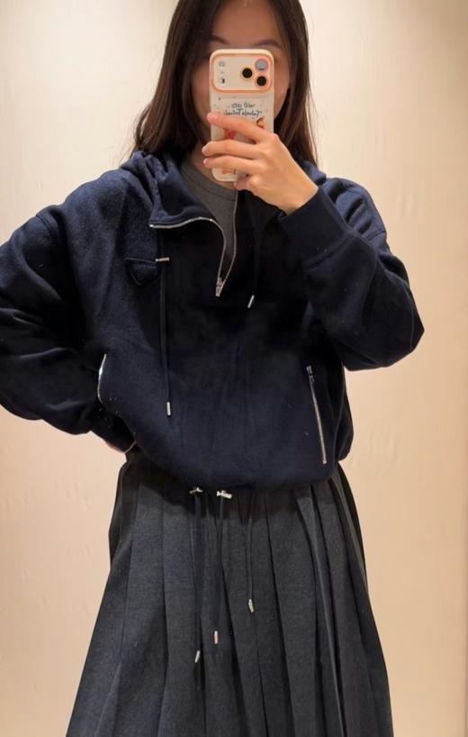 女款羊毛半拉链连帽卫衣he020 商品图3