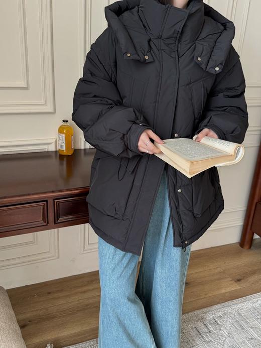 【YW】无忧购冬季50绒中长款连帽加厚收腰显瘦外套小个子时尚羽绒服8802 商品图13