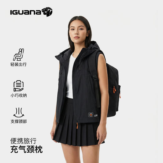 IGUANA 韩国进口肌理耐磨充气颈枕马甲户外运动防泼水轻薄宽松上衣（内购专享） 商品图4