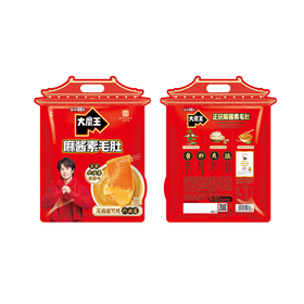 J盐津铺子458g六必居麻酱味大魔王麻酱素毛肚