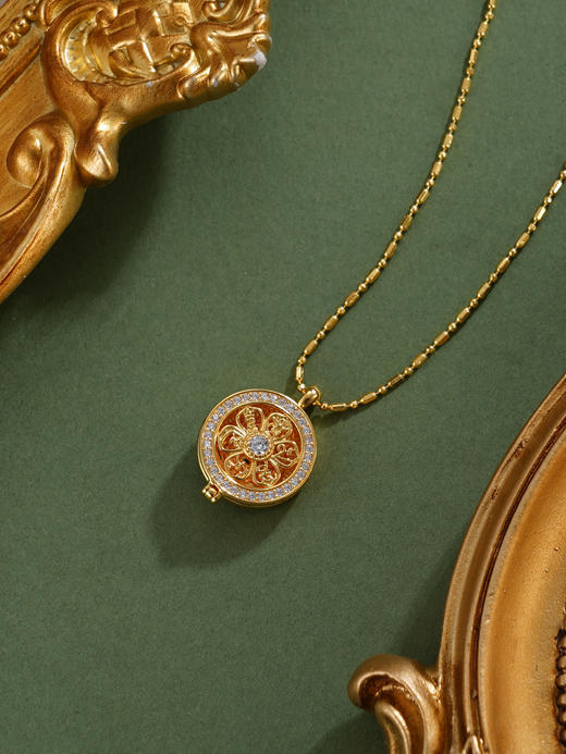 子佩集【八宝佛缘】银S925套链【FYL-2130】项链镀金可打开2601 商品图2