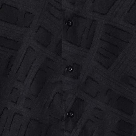 6948SDSA男士秋冬新款痞帅男装潮流纯色不规则格子长袖衬衫百搭时尚 商品图2