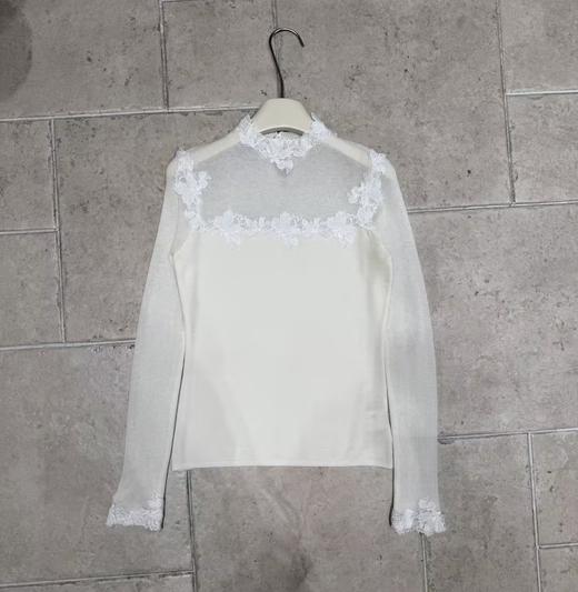 【门店同款】ENJOY春季精致蕾丝花边拼接针织上衣 169259624 商品图0
