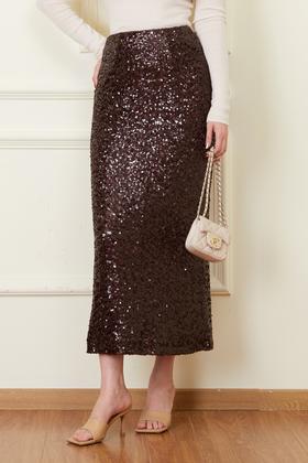 Kai & Kiera 气质优雅亮片包臀显瘦半裙 22059