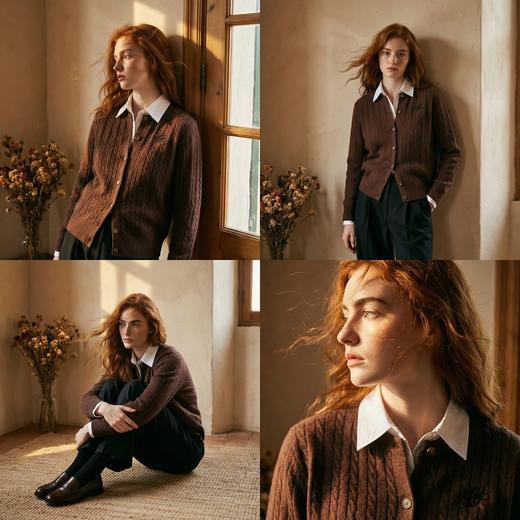 【咕咕同款】PALUOPO/PL山羊绒复古风羊绒衫100%山羊绒帕罗 商品图3