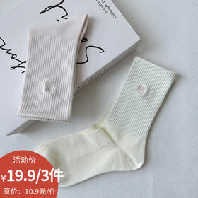 基础刺绣蝴蝶结女袜-简约-纪念日百货门店同款169193303