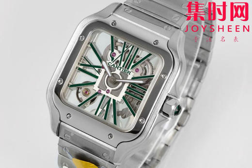 卡地亚AF山度士镂空系列 方形镂空男士石英腕表 商品图2