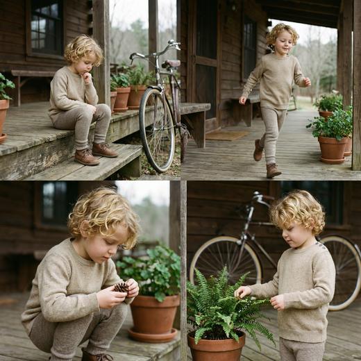 PALUOPO/PL山羊绒男童羊绒衫100%山羊绒帕罗 商品图4