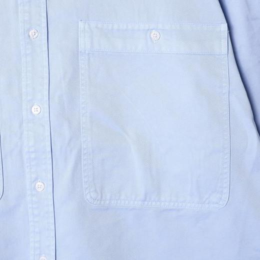 2183SDSA男士秋冬新款痞帅男装潮牌时尚纯色口袋拼接长袖衬衫百搭宽松 商品图3