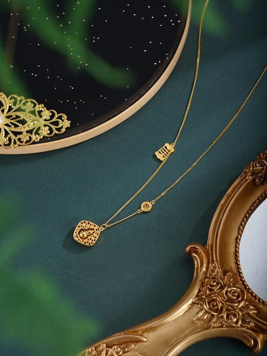 子佩集【福禄胜算】银S925套链【FYL-2097】项链镀金可转动葫芦2601 商品图4