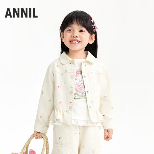 【实体店同款】女童翻领外套春季新款安奈儿童装XG615060 商品图0