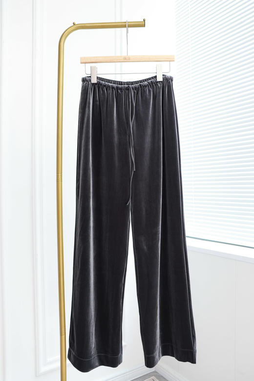极简流光垂感丝绒裤 商品图1
